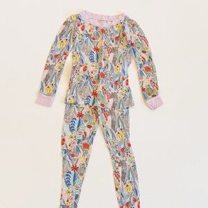 Little Sleepies 4 T OG Floral Pajama Set